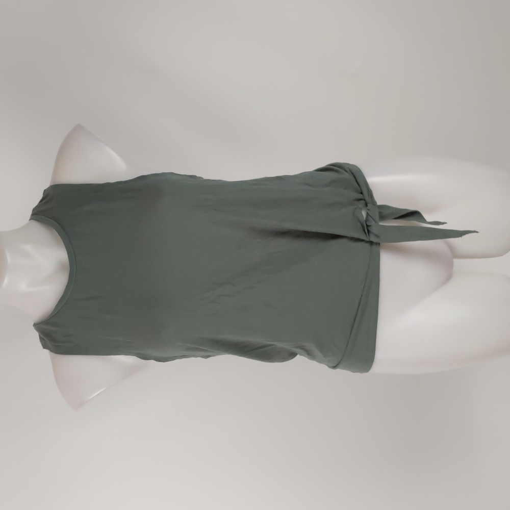 Rockwear Women's Top Size 8 Green Sleeveless Racerback Tie Waist Activewear - Picture 2 of 12